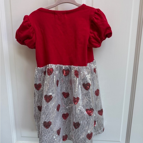 Marie Nicole 3T Girls Formal Short Sleeve Valentine’s Day Dress with Sequins - Picture 6 of 6